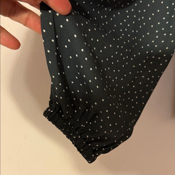 LOFT Black and White Dotted Blouse - Picture 5 of 7